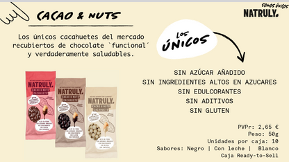 Cacao&amp;Nuts Chocolate branco Natruly 50g