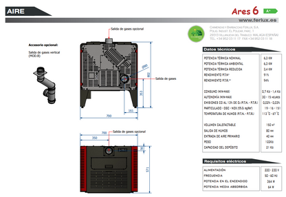 Bricosol Estufa De Pellets Ares 6 Marron Vintage De Ferlux_4