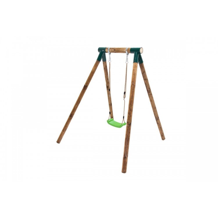 Columpio Individual De Madera Redonda Masgames Kila L + Asiento Bebe._1