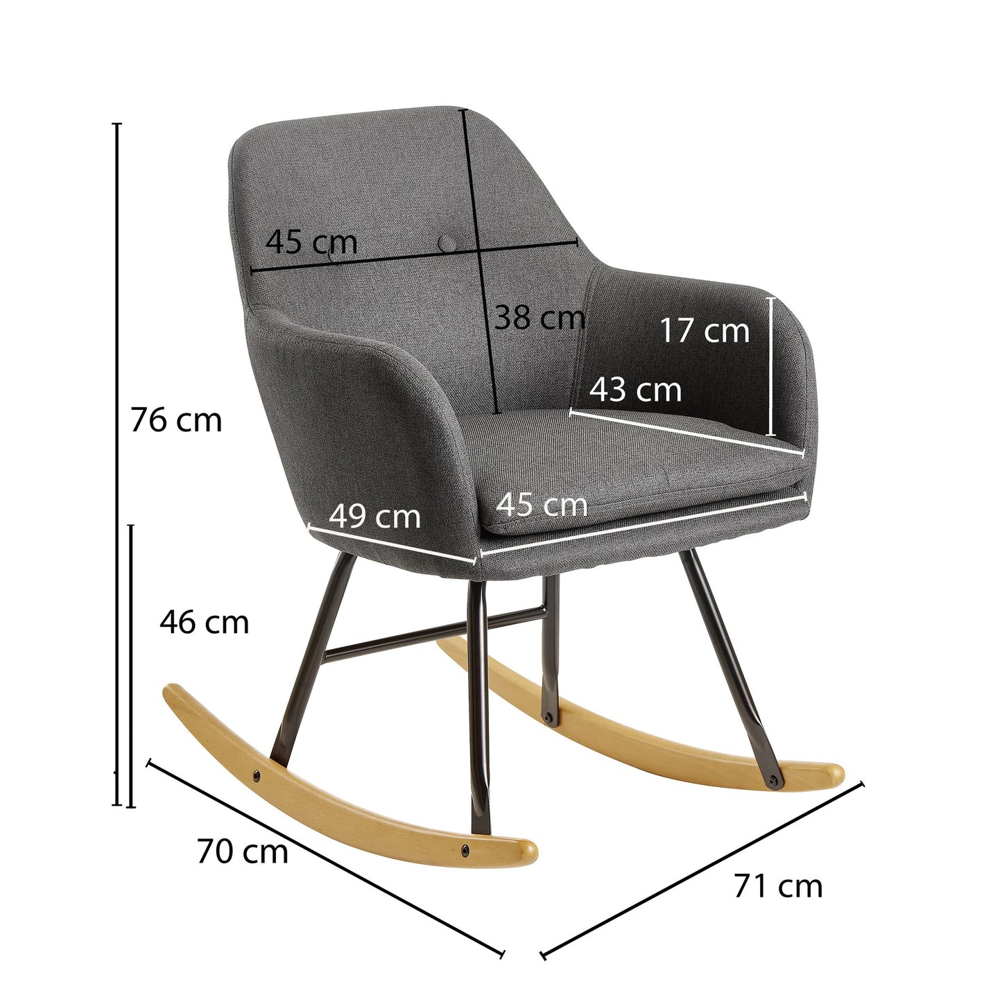 Mecedora Gris Oscuro 71x76x70cm_2