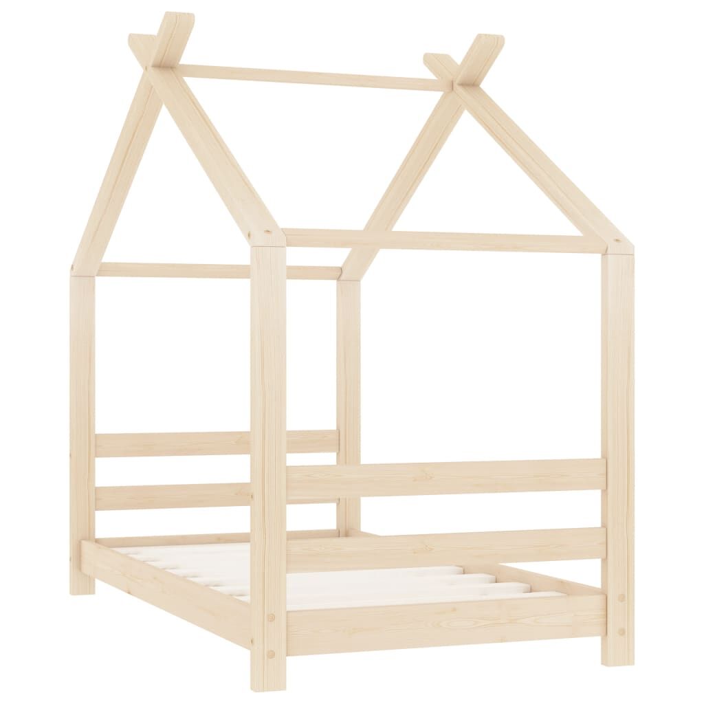 Vidaxl Estructura De Cama Infantil De Madera Maciza De Pino 70x140 Cm_1