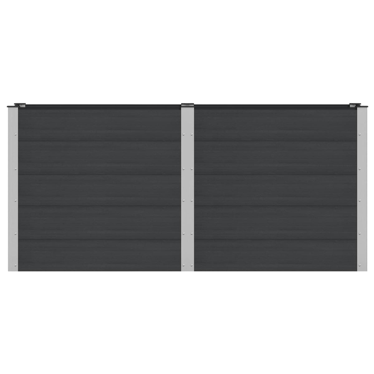 Arriate Elevado Negro 200 X 50 X 91 Cm Wpc Y Aluminio_2