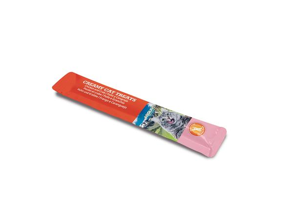 Petiscos cremosos para gatos Arquivet Snack cremoso de frango e caranguejo 5x14 g
