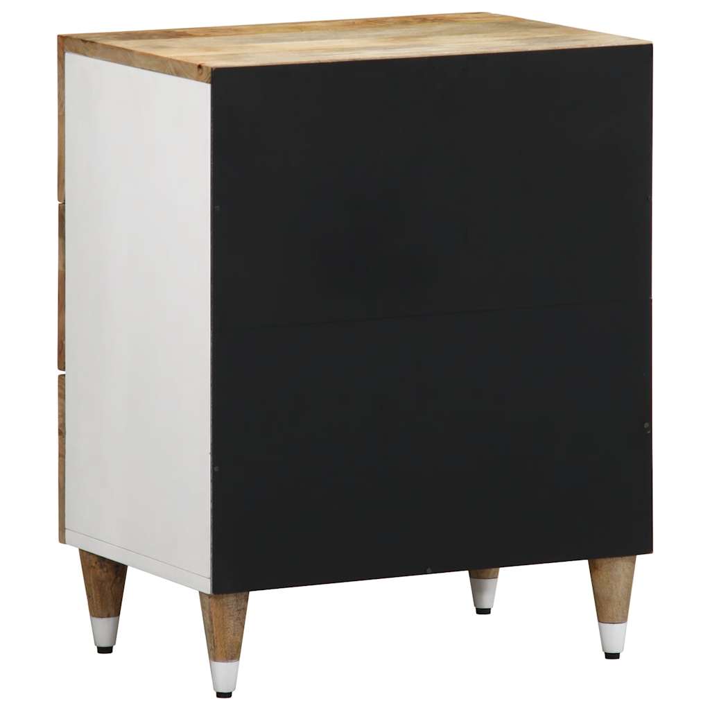 Mesita De Noche Madera Maciza De Mango 50x33x60 Cm_3