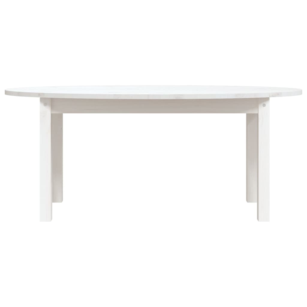 Mesa De Centro De Madera Maciza De Pino Blanco 110x55x45 Cm_3