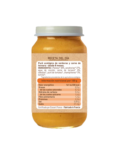 Babybio Frasco de Legumes e Carne 200 g 