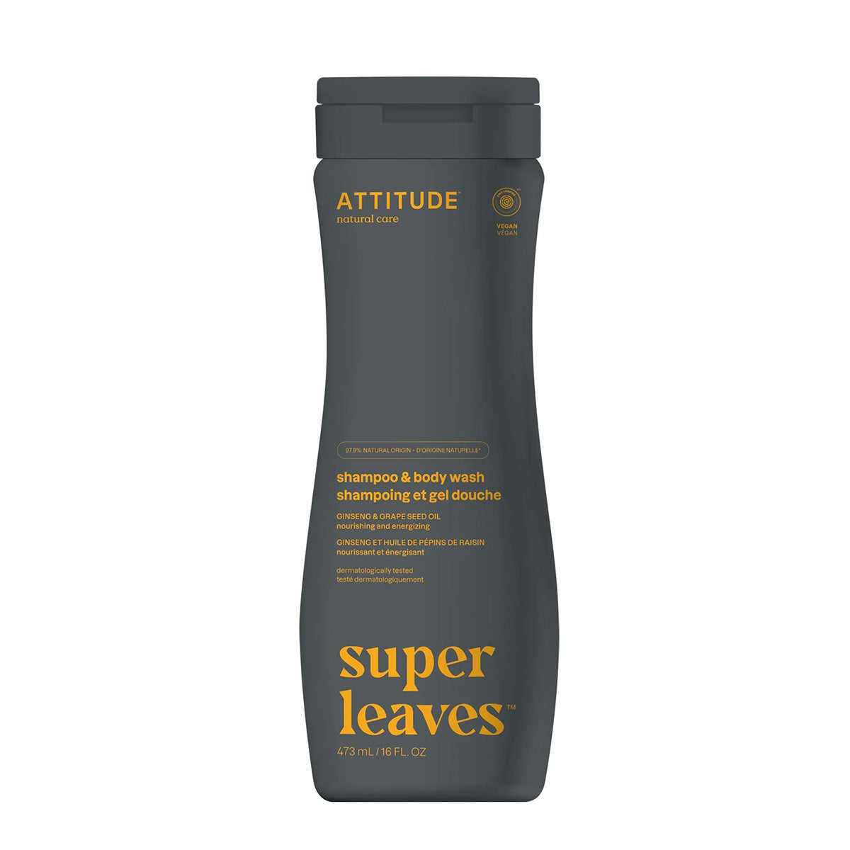 Super Leaves Champô e Gel de Banho Nutritivo e Energizante 2 em 1 para Homem 473 ml