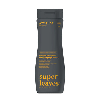 Super Leaves Champô e Gel de Banho Nutritivo e Energizante 2 em 1 para Homem 473 ml