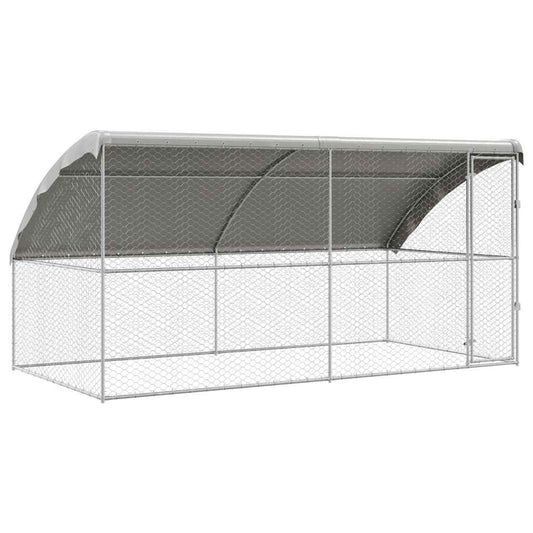 Refugio Para Perros 2 Pcs Plateado 4 X 2 X 2 M_0