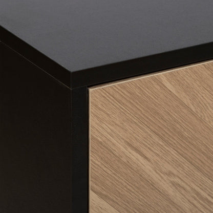 Cómoda Chevrons 4 Cajones en PART BDE1 Color Negro (80 x 40 x 95 cm)_2