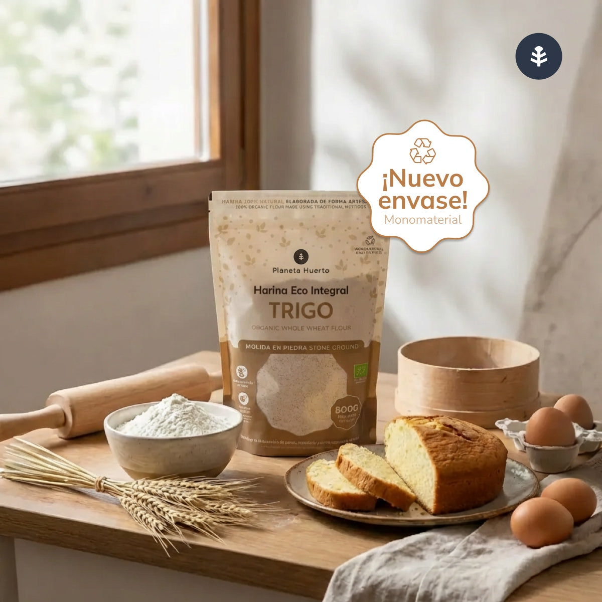 Farinha de Trigo Integral Eco Planeta Huerto 800 g