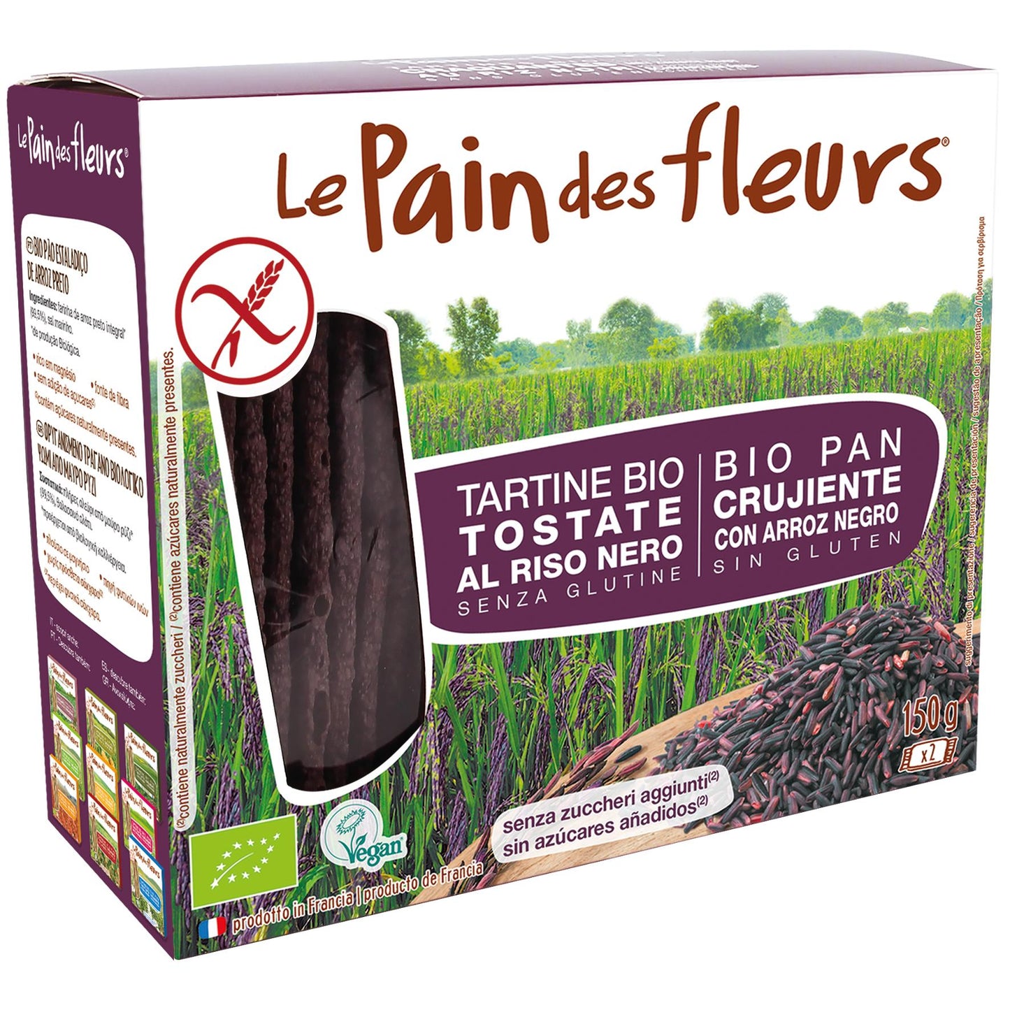Tosta Crocante com Arroz Preto Le pain de fleurs 150 g