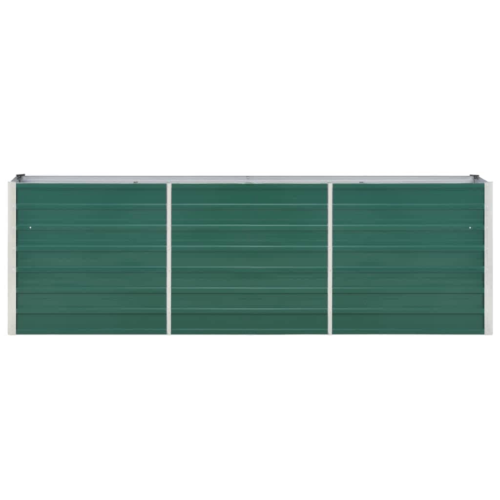 Arriate De Jardín De Acero Galvanizado Verde 240x40x77 Cm_3
