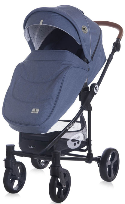 Carrito De Bebé Trio Con Capazo Duro Crysta Hasta 22 Kg Denim Blue_2
