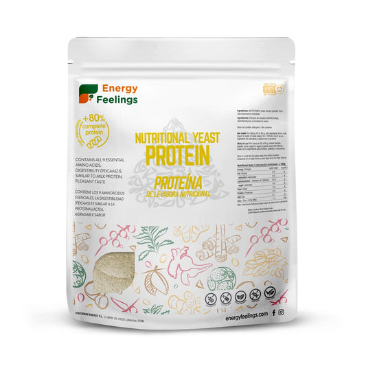 Proteína de levedura nutricional 84% Energia sentimentos 500 g