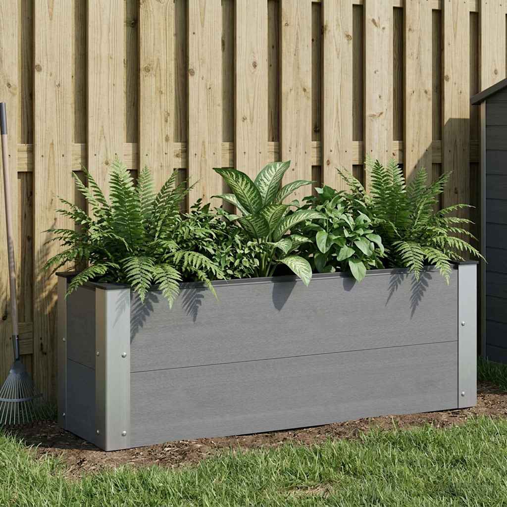 Arriate Elevado Gris 100 X 30 36 Cm Wpc Y Aluminio_1