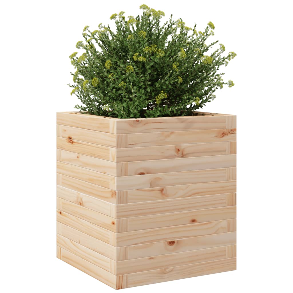 Jardinera De Madera Maciza De Pino 40x40x46 Cm_3