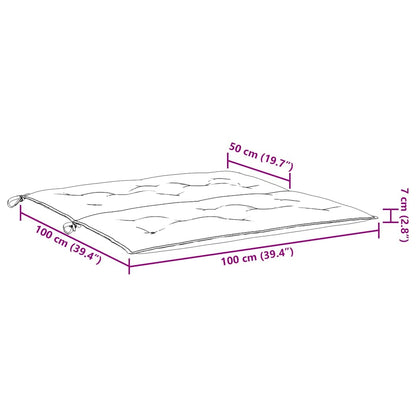 Vidaxl Cojín De Banco De Jardín Tela Oxford Beige 100x(50+50)x7 Cm_2