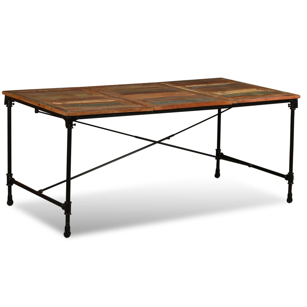 Mesa De Comedor De Madera Maciza Reciclada 180 Cm_0
