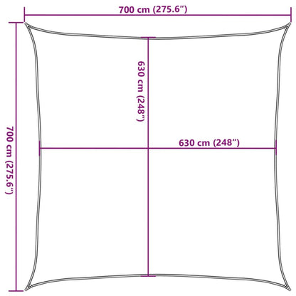 Vidaxl Toldo De Vela Hdpe Verde Claro 160 G/m² 7x7 M_2
