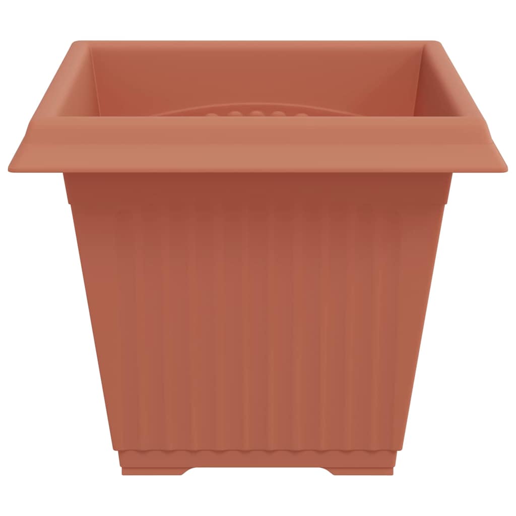 Maceta Cuadrada Para Flores 6 Uds. Rojo Ladrillo Plástico_5