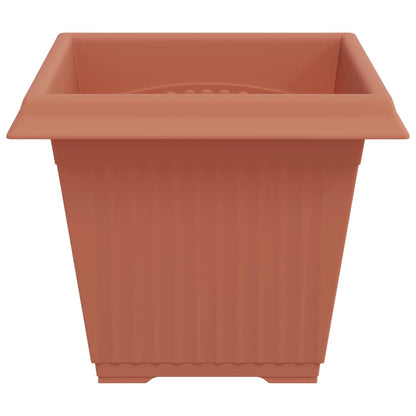 Maceta Cuadrada Para Flores 6 Uds. Rojo Ladrillo Plástico_5