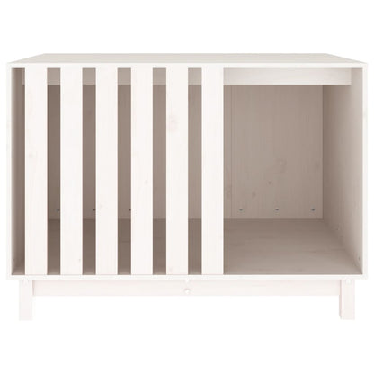 Cama Para Perros Madera Maciza De Pino Blanco 100x70x72 Cm_3