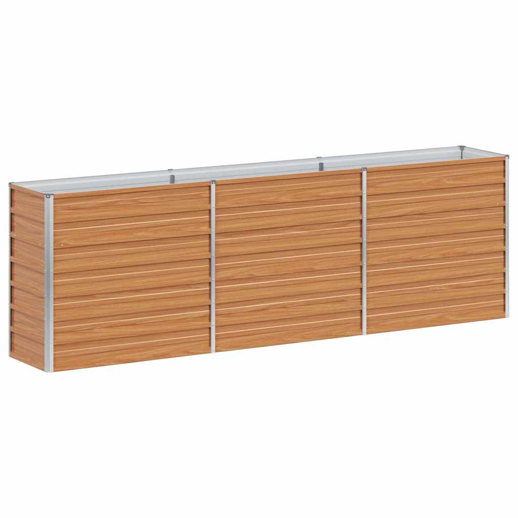 Arriate Elevado Marrón Claro 240 X 40 X 77 Cm Acero Galvanizado_0