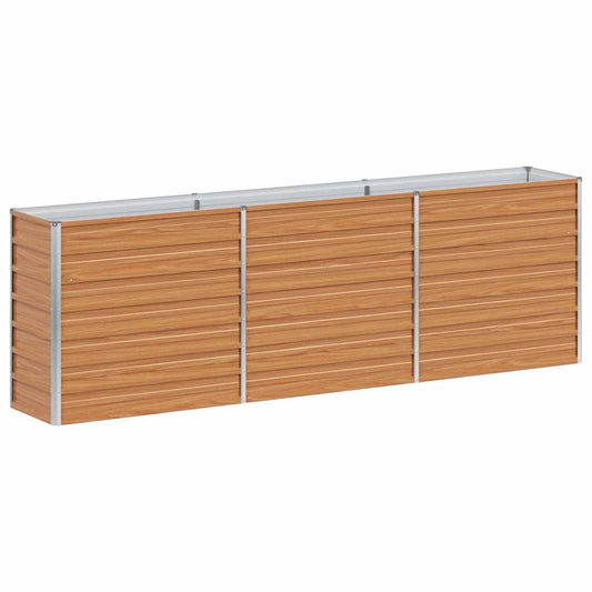 Arriate Elevado Marrón Claro 240 X 40 X 77 Cm Acero Galvanizado_0