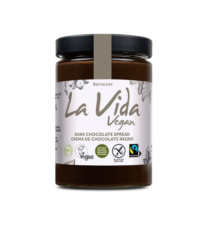 Creme de chocolate negro vegan sem glúten La Vida, 600 g