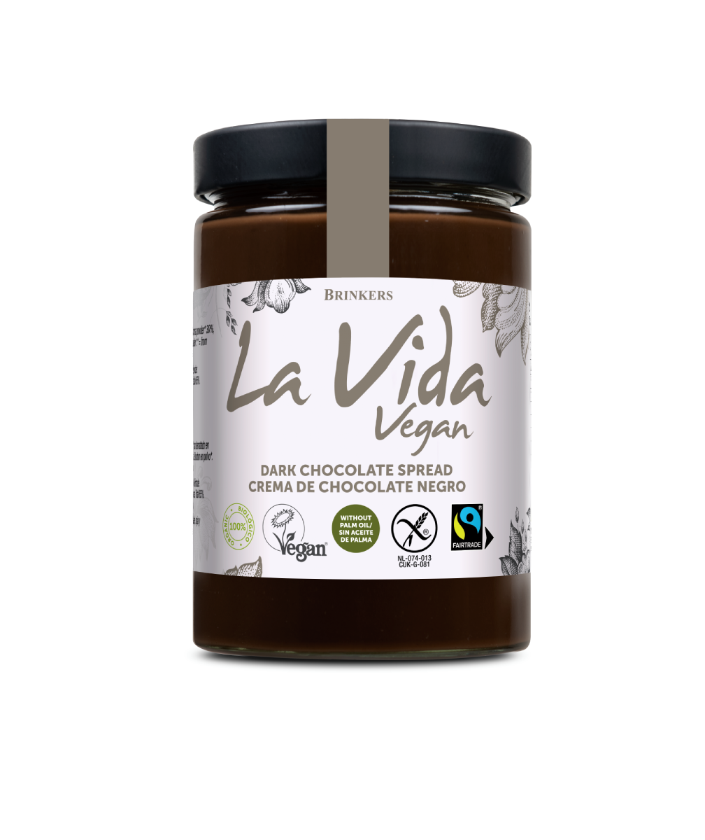 Creme de chocolate negro vegan sem glúten La Vida, 600 g 600 g