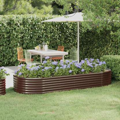 Jardinera Arriate Acero Galvanizado Marrón 249x100x36cm_1