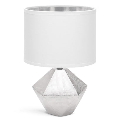Candeeiro de mesa de cerâmica E14 Prata