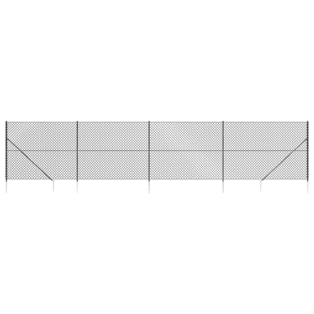 Cerca De Alambre Con Pinchos De Anclaje Gris Antracita 2x10 M / Vetonek_1