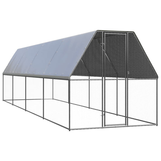 Vidaxl Jaula Gallinero De Acero Galvanizado 2x8x2 M_0