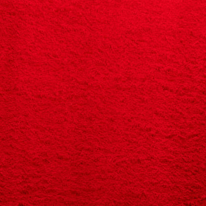 Alfombra De Pelo Corto Suave Lavable Huarte Rojo Ø 100 Cm / Vetonek_1