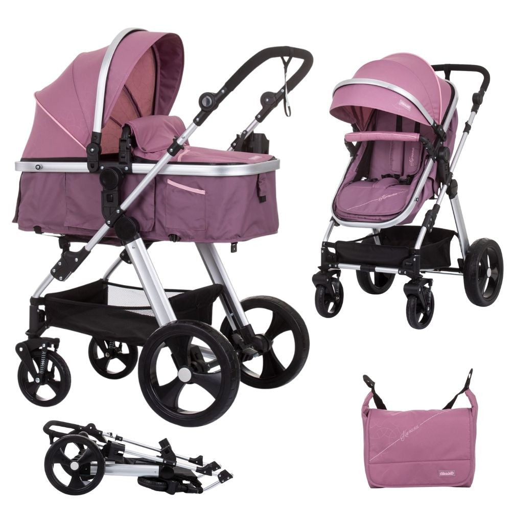 Carrito De Bebé Havana Dúo Convertible Hasta 22 Kg Con Bolso Y Mosquitera Rose Water_0