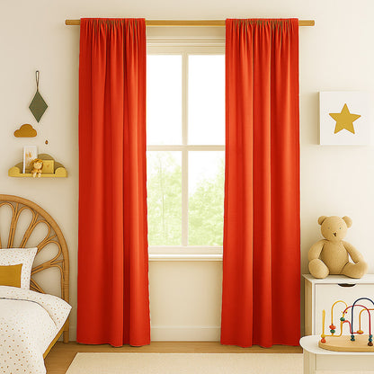 Cortinas De Gasa De Algodón Orgánico Color Fresa Para Bebé_5