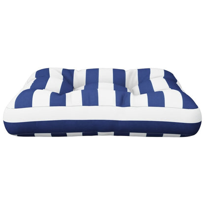 Vidaxl Cojín Para Palés Tela A Rayas Azul Y Blanco 60x60x12 Cm_4