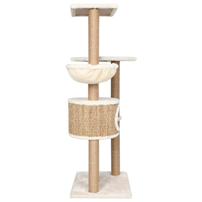 Árbol Para Gatos Con Poste Rascador 126 Cm Hierba Marina_3