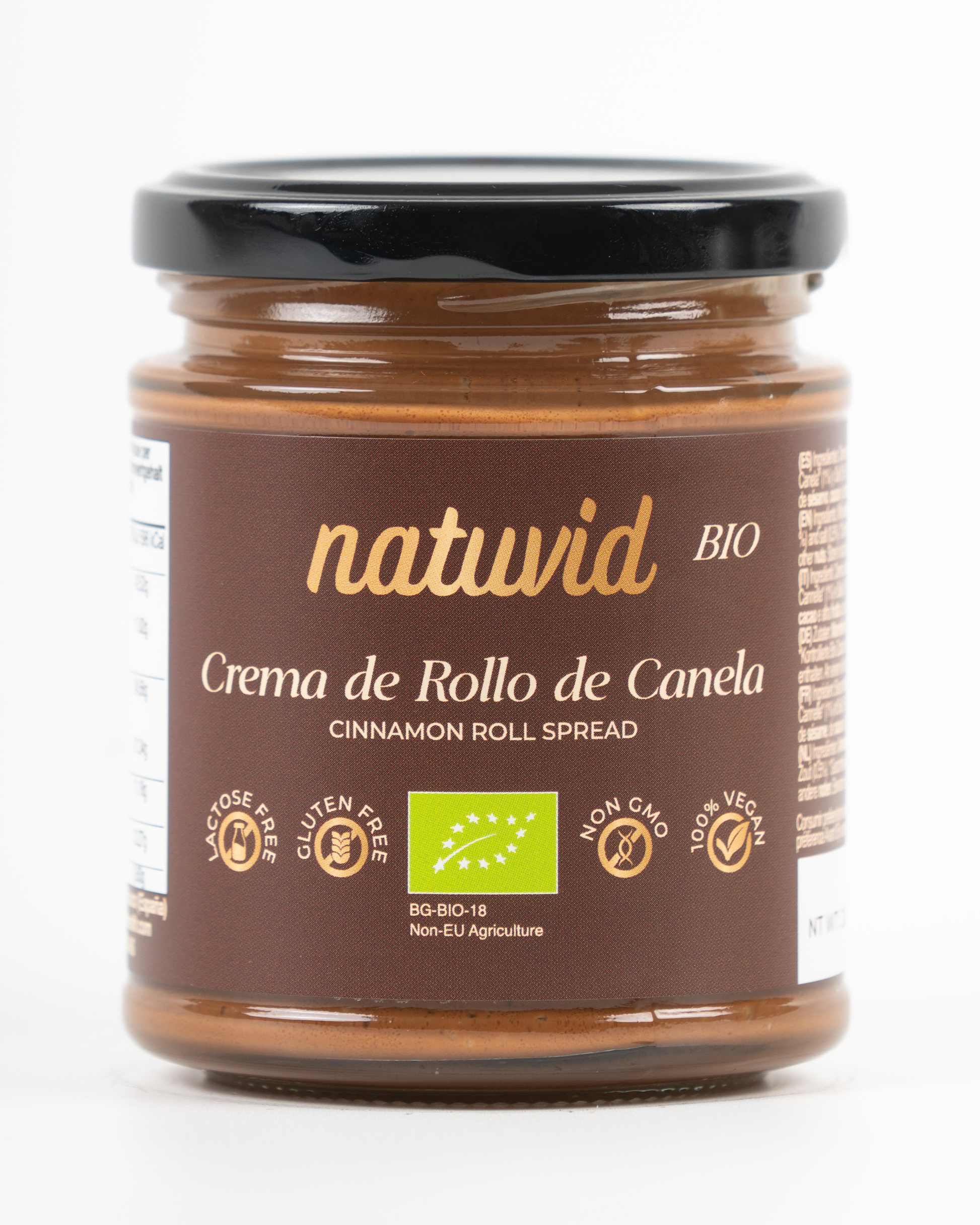Cinnamon Roll BIO Natuvid (200g) | Mantequilla de Almendra integral con Dátil y Coco | Sin Gluten y Sin Lactosa_0