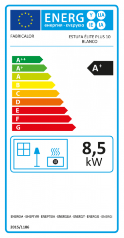 Fabricalor Estufa De Pellets Élite Plus 10 Blanco Ventilada_2