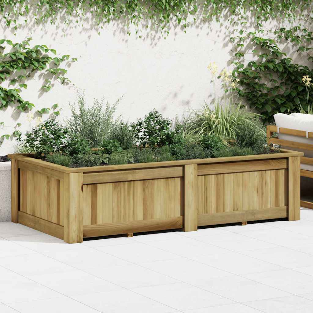 Arriate De Madera De Pino Impregnada 196x100x50 Cm_2