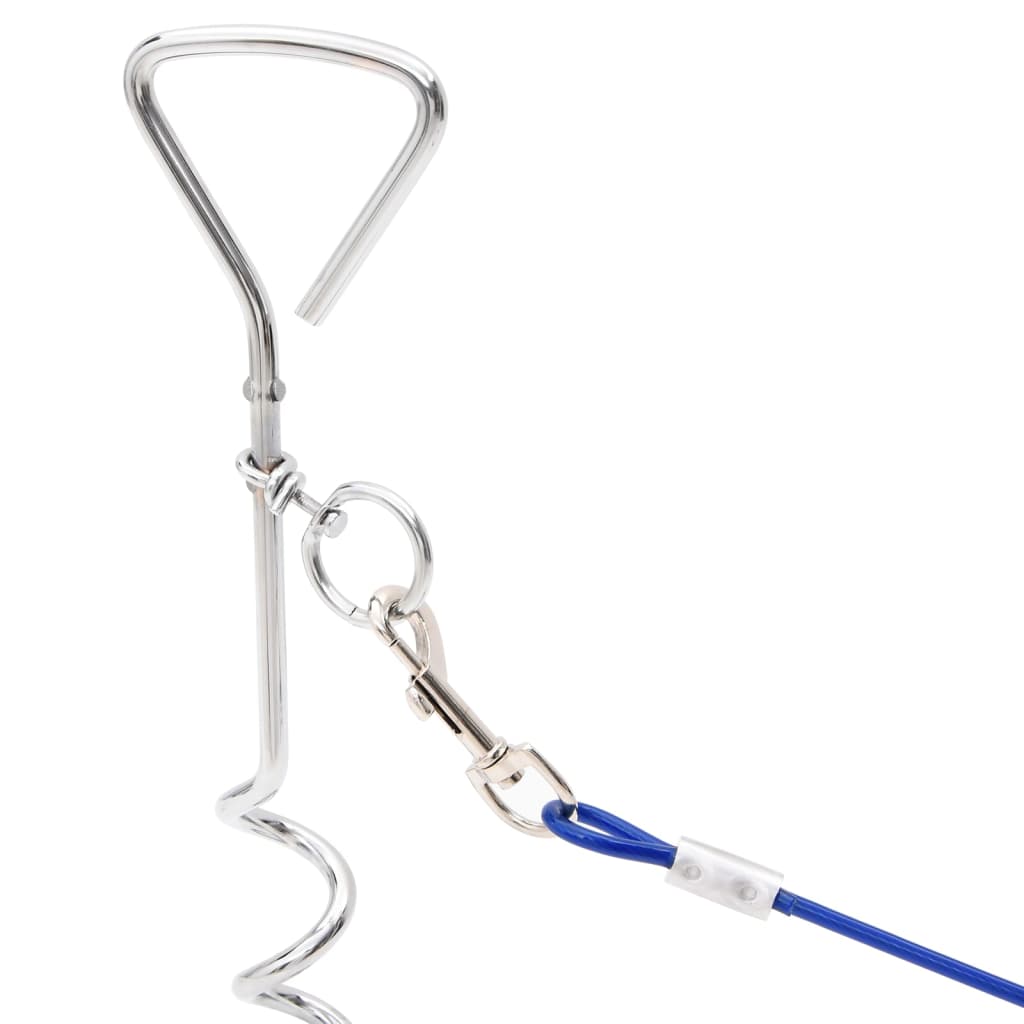 Cable De Amarre Para Perros Con Estaca De Tierra 3 M_0