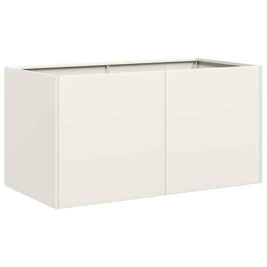 Jardinera De Acero Laminado En Frío Blanco 80x40x40 Cm_0