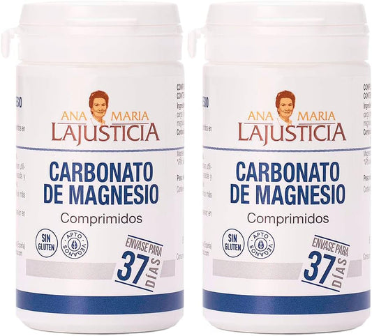 Embalagem 2X Carbonato de Magnésio Ana Maria LaJusticia, 75 comprimidos