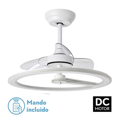 Ventilador 110w Dc Chom Blanco 3asp.transp. 46/66x62x62cm 6 Vel. 3 Colores C/remoto, Memoria Y Temporizador 9350lm_0
