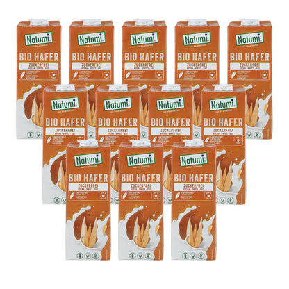 Pack de 12 Bebidas de Aveia Biológicas Natumi Zero 1 L