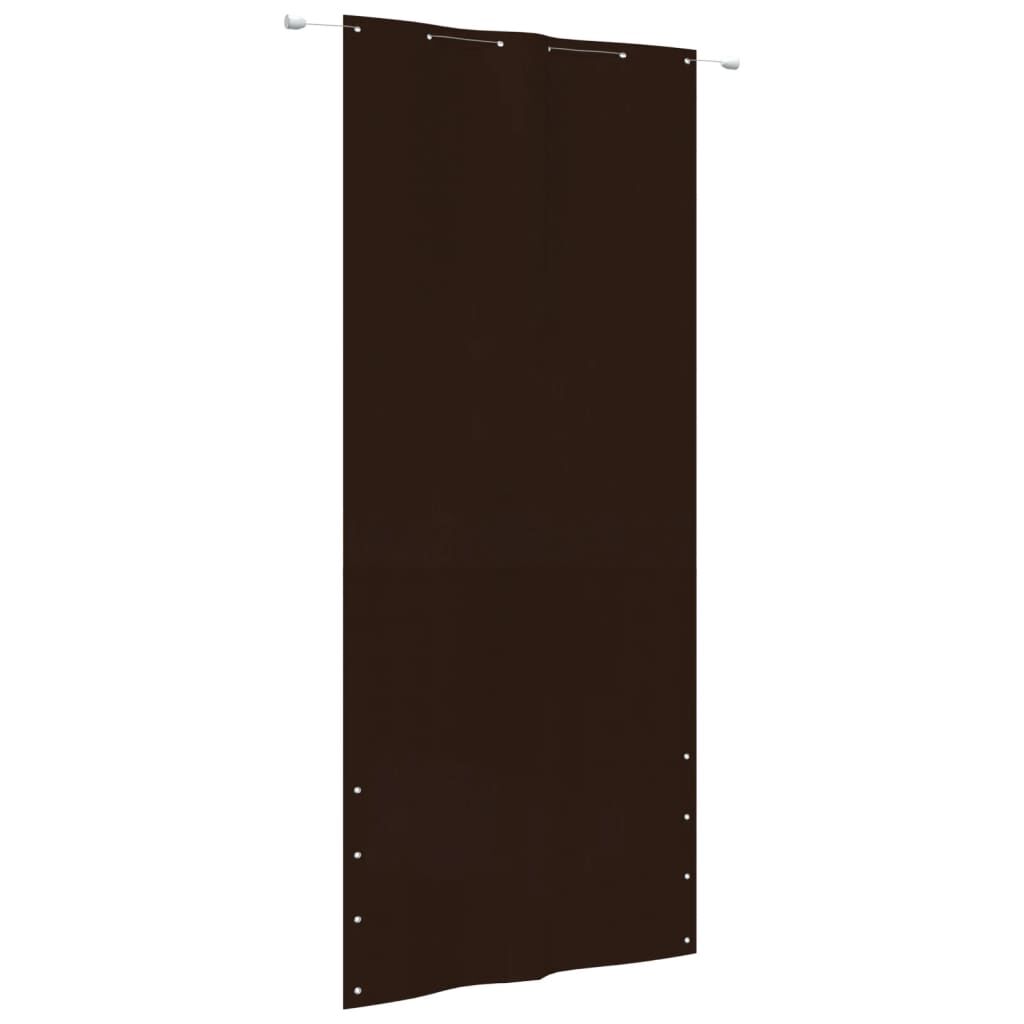 Vidaxl Toldo Pantalla Para Balcón Tela Oxford Marrón 120x240 Cm_0