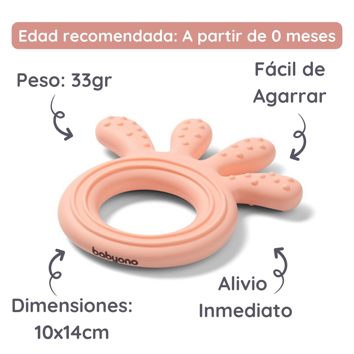 Pulpito Mordedor Texturas De Silicona Rosa_1